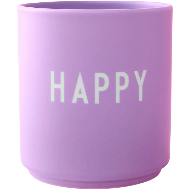 Cana 250 ml - Happy Colours - Violet, Portelan, Violet