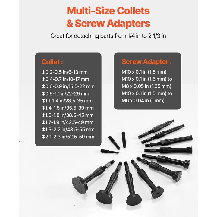 Set extractor rulmenti, 16 in 1, 16 piese, otel tratat termic, design extensibil, compatibilitate larga