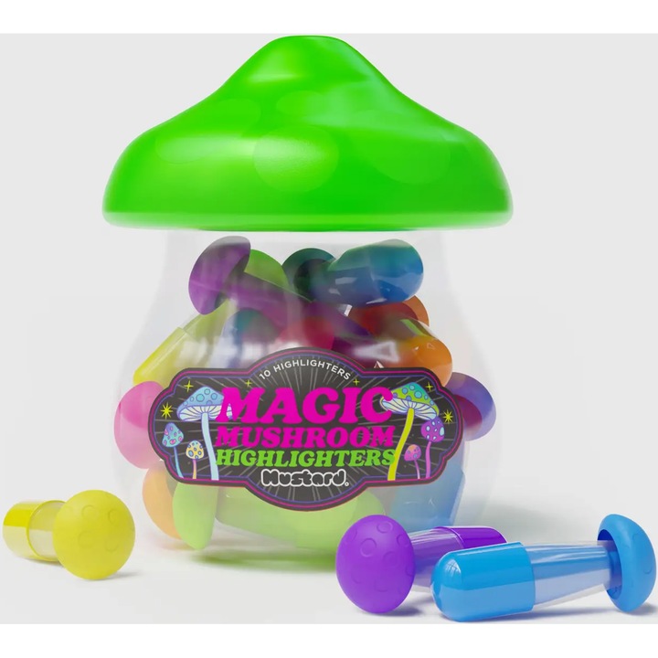 Set markere evidentiatoare - Magic Mushroom, Non Permanent, Multicolor
