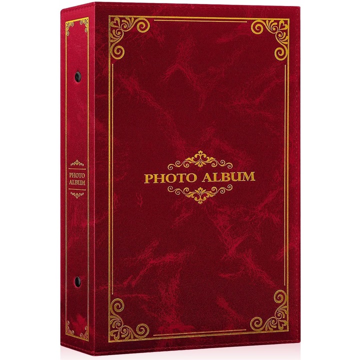 Album foto, 50 pagini, 300 buzunare, negru, 20,5x33,5x6cm