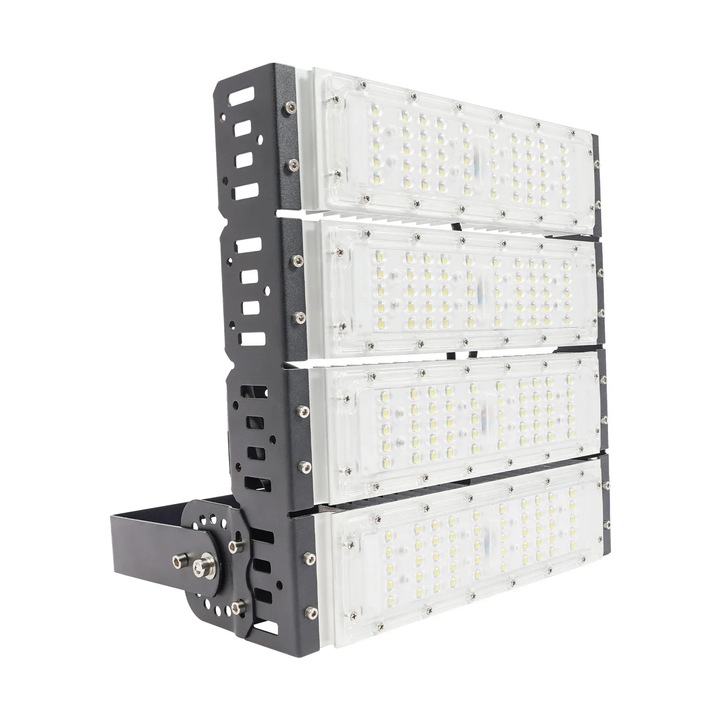 Proiector LED, Floodlight Stadion 200W, Rezistent la apa, 100–277 V, stecher UE, carcasa din aluminiu ADC12, cablu 1, 5 m, gri deschis