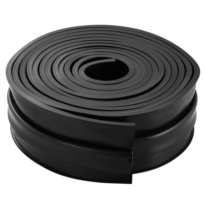 Kit etansare usa garaj, VEVOR, 20 ft, PVC, negru, dimensiuni 30x30x10 cm