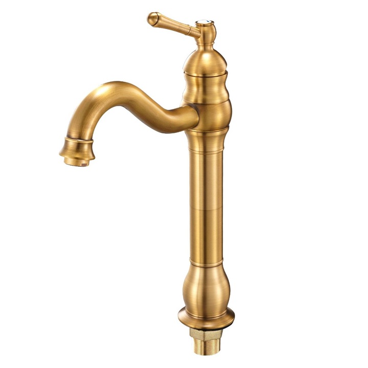 Robinet de chiuveta cu un singur maner, VEVOR, din alama solida, design anti-reflux, dimensiuni 15.55x8.66x2.44 inch