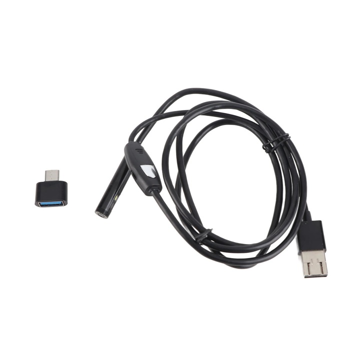 Endoscop USB 8 mm, 1920x1080 Full HD, IP67, cablu 1 m, negru