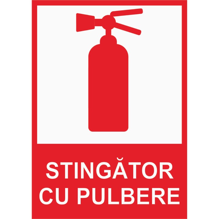 Autocolant decorative Alicom Solutions, stingător cu pulbere, 105x148 mm, aplicare pe toate suprafețele