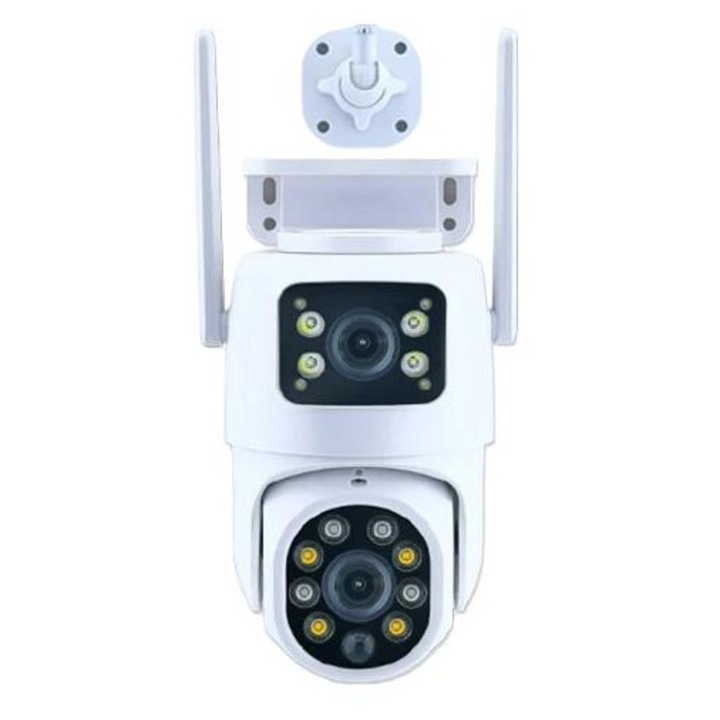Camera de supraveghere exterioara, 4MP HD, rezistenta la apa, 64G, unghi de vizionare 360°