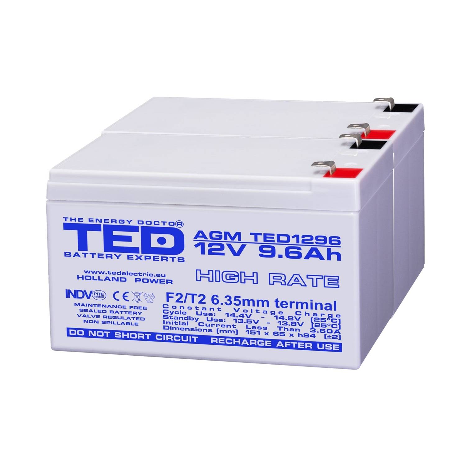 Apc Rbc142 Dimensions Pachet acumulatori compatibil APC RBC142 – 24V 9.6Ah (2x12V) – TED ...