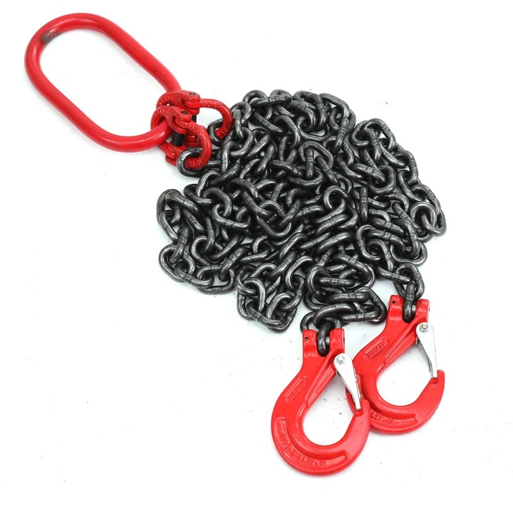 Chingă lanț cu 2 ramuri, 3 t capacitate, 2 m, otel aliat, industrial