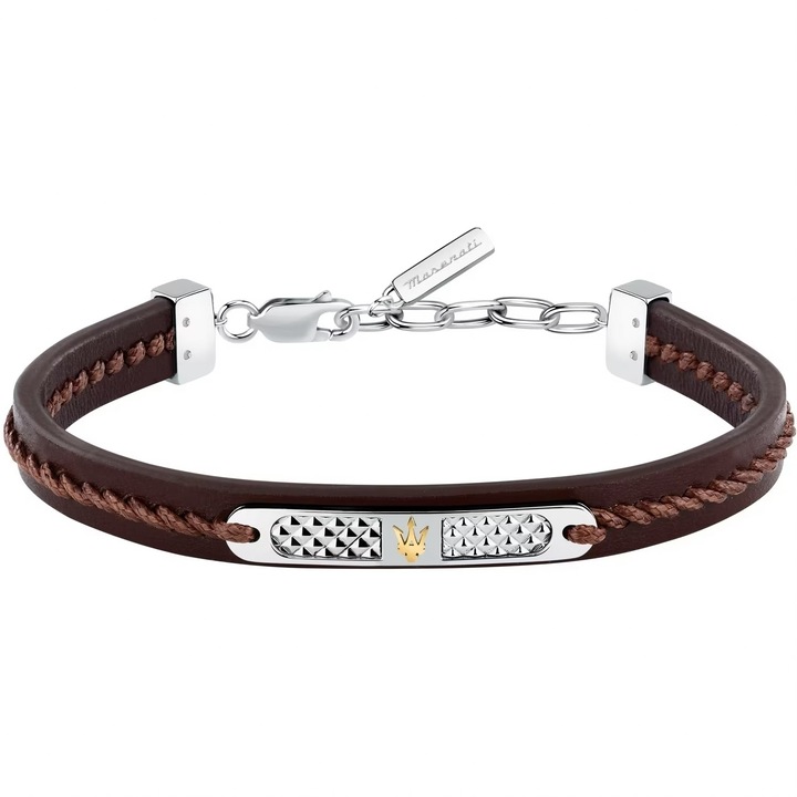 Bratara Maserati JM525AVE31, Argintiu, Maro