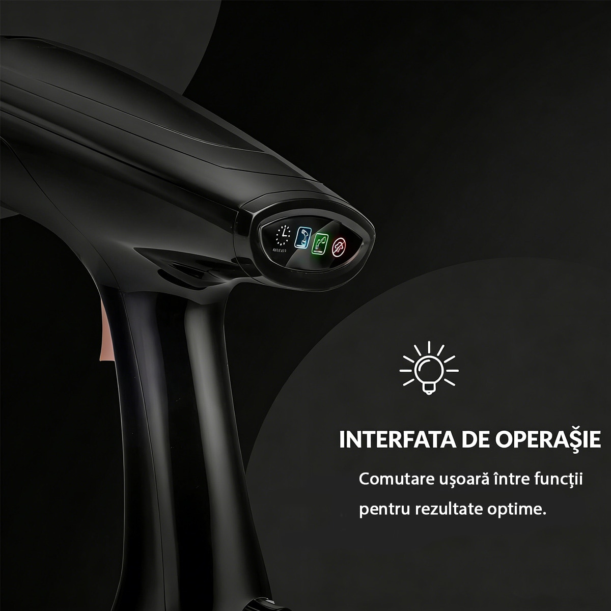Aparat de calcat cu abur, 1600 W, debit de abur 25 g/min, rezervor de apa detasabil de 300 ml, perie de calcat cu abur verticala si orizontala, 2 duze incluse, 2 niveluri de putere, oprire automata, compact si usor, negru