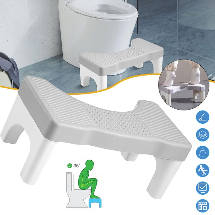 Scaun De Toaleta Ghemuit, Scaun Portabil Din Plastic Pentru Olita, Pentru Adulti Copii, Treapta Antiderapanta Pentru Baie, Scaun Ergonomic Pentru Toaleta Ghemuit, Scaun Pentru Picioare Pentru Toaleta