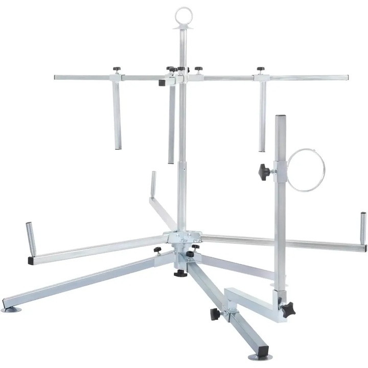 Dispenser bobina pentru tevi, argintiu, capacitate 600 m, diametru maxim 100 cm, reglabil