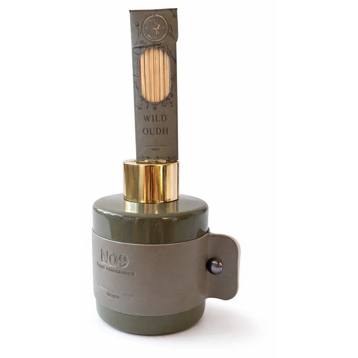 Diffúzor Szoba Parfüm Pálcikákkal, Vad Oudh Aroma, Elegáns Design, Prémium Üveg, Hosszan Tartó Illat, Ideális Ajándék