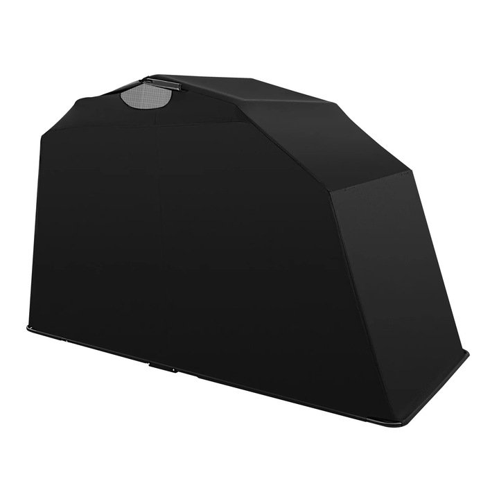 Adăpost pentru motocicletă, garaj pliabil, impermeabil, negru, 270x105x155cm