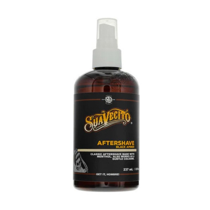 Suavecito Black Amber Aftershave, 237 ml, transparent, lichid