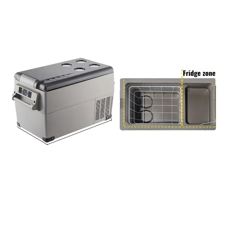 Frigider auto portabil, 35L, racire versatila, dimensiuni compacte, alimentare DC/AC