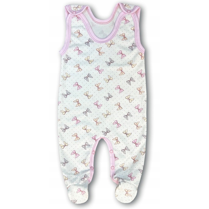 Pijamale Dartomik, 100% bumbac, roz, 74 cm, set pentru bebelusi