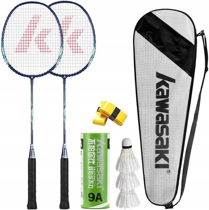 Set rachete badminton, 2 rachete, 3 lotki, geanta, 90g
