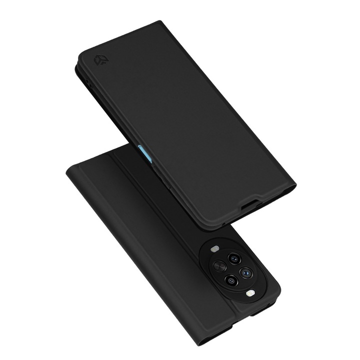 Husa tip carte pentru Huawei Nova 14 Pro, DaDen, Antisoc, Negru, Piele ecologică