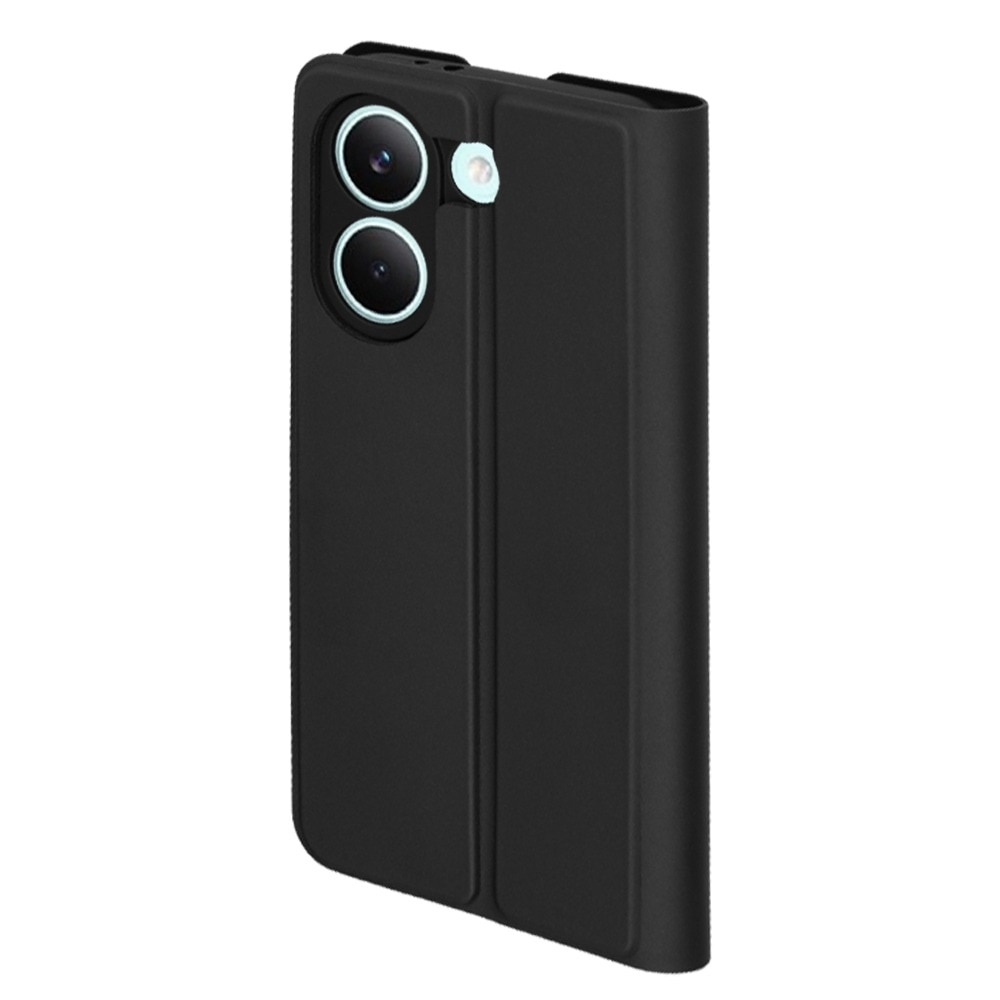 Husa Tip carte pentru Xiaomi Poco X8 Pro DaDen® Magskin Book, Antisoc, Protectie completa spate-ecran, Buzunar card, Piele ecologica, Negru