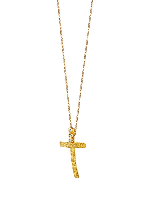 OXETTE, Colier din argint placat cu aur de 18K Symbols, Auriu