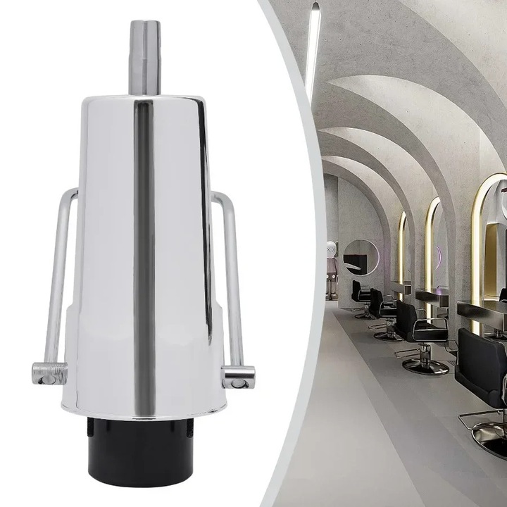 Pompa hidraulică pentru scaun de coafor, argintie, capacitate 200 kg, montaj ușor