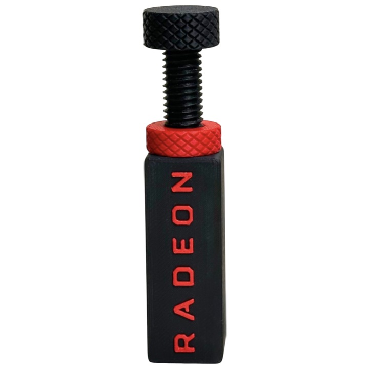 Suport GPU reglabil Galopi RADEON, design minimalist, rosu, 3D imprimat