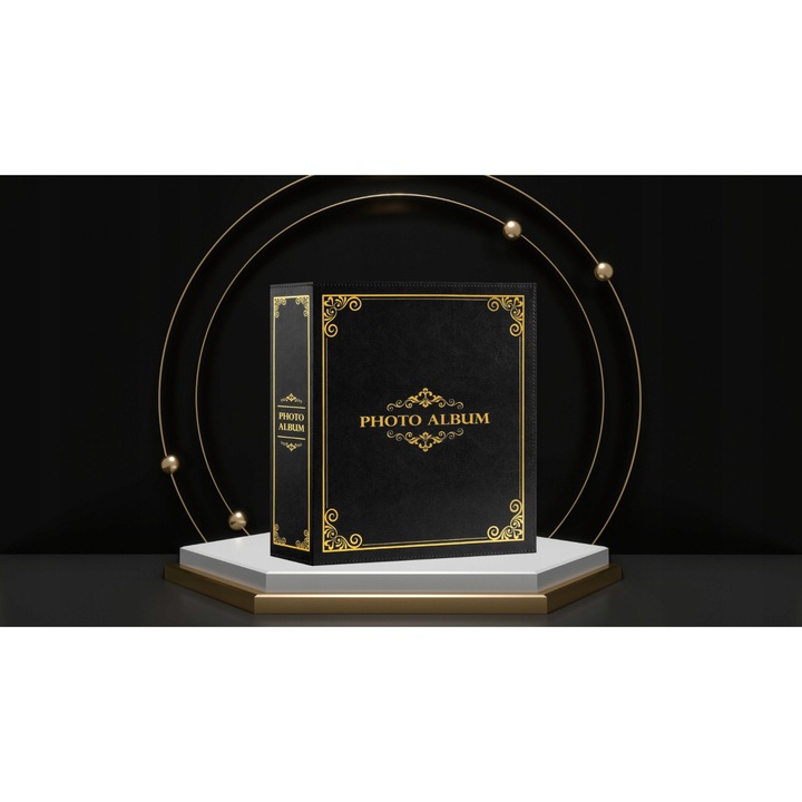 Album foto traditional 1000 poze 10x15 cm, negru, 33x31x9 cm