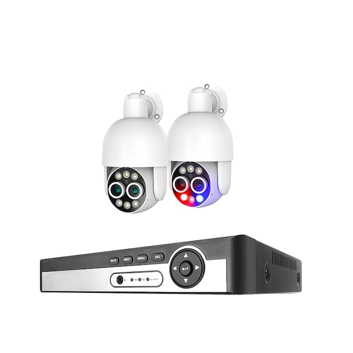 Kit Supraveghere Auto, Monitor 5 inch, Camera de Revers cu 4 LED-uri, 170 grade, Negru, 12-24V