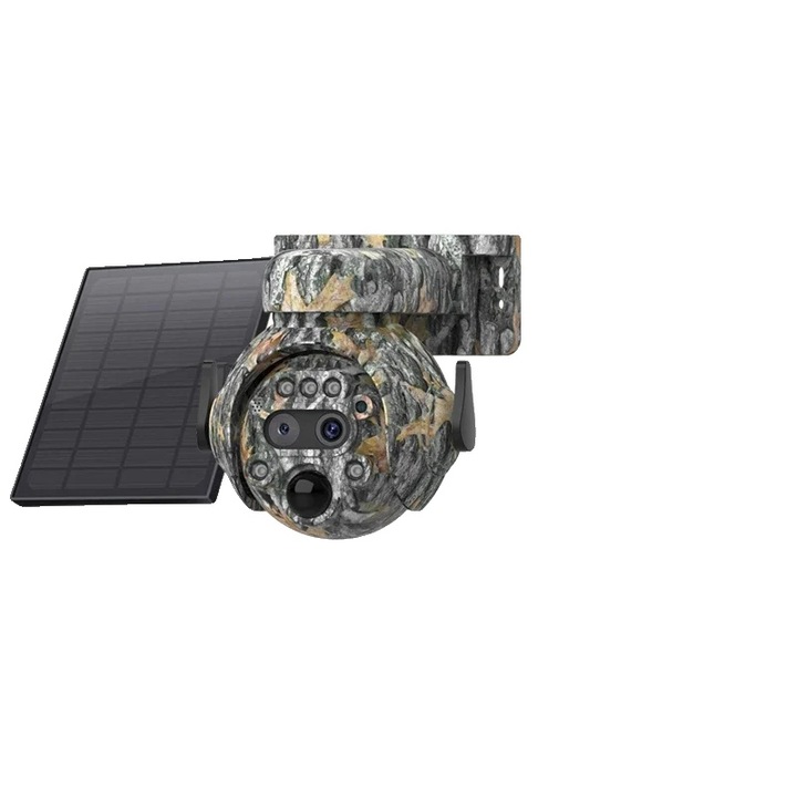 Камера за наблюдение, 12X, 8MP, 4G, 128G, двойна, 360°