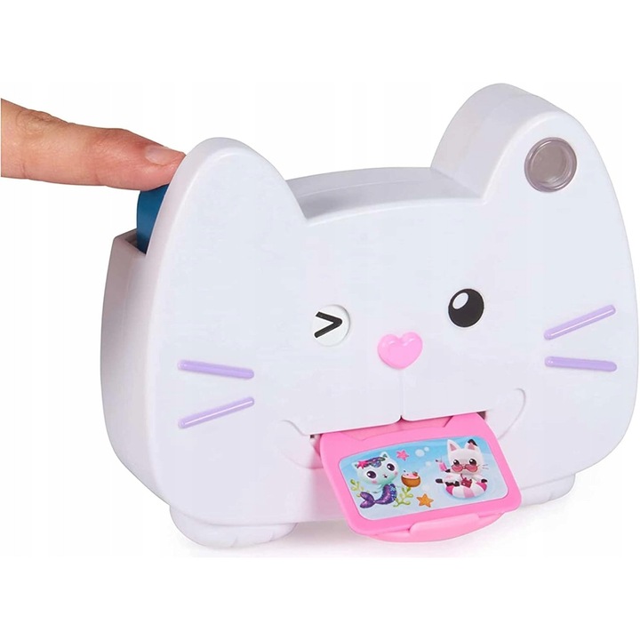 Aparat foto de jucarie in forma de pisica, alb