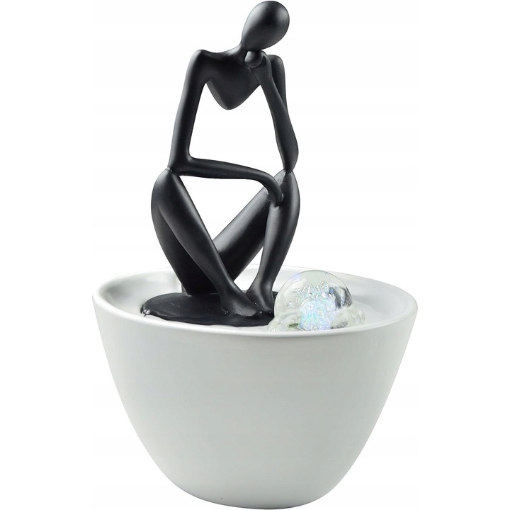 Fantana decorativa Zen'Light SCFR19-C8, 14x14x31cm, iluminare LED