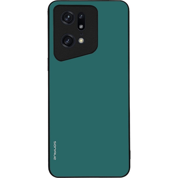 Husa telefon Sonique ColorBloc pentru Oppo Find X5 Pro 5G, silicon, antisoc, culoare petrol