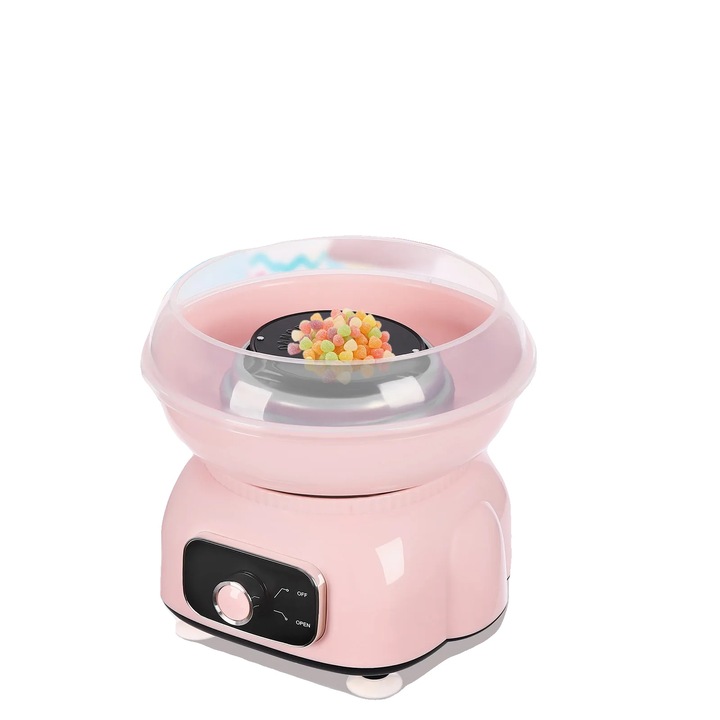 Aparat de preparat vata de zahar, 500W, design compact, material inox, pentru deserturi dulci