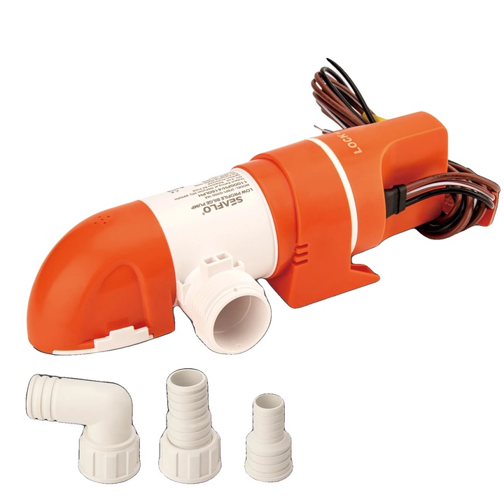 Pompa de apa, design compact, activare automata, rosie, dimensiuni reduse