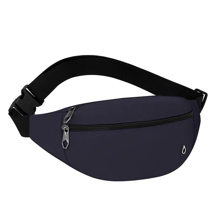 Sportos övtáska, nagy kapacitású, telefontartó zseb, sötétkék