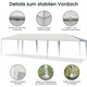Pavilion gradina 3x9m, impermeabil, cu ventilatie, constructie metalica, alb
