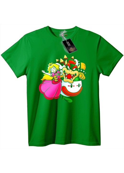 Mario Peach és Bowser póló, Zöld