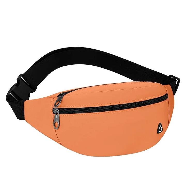 Sportos övtáska, nagy kapacitású, telefontartó zseb, narancssárga