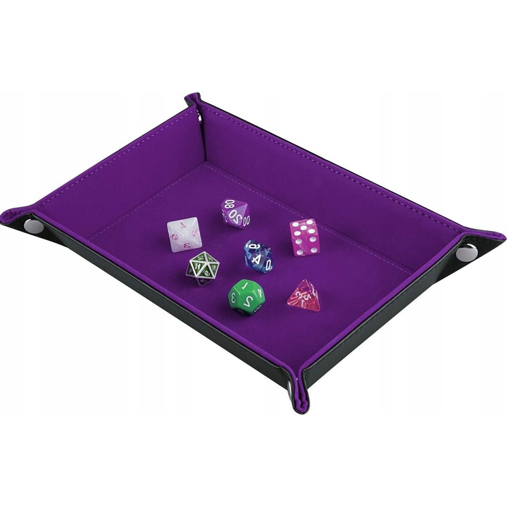 Табла за настолни игри, виолетова, 22,5x15x3,6см, PU материал, сгъваема, елегантна