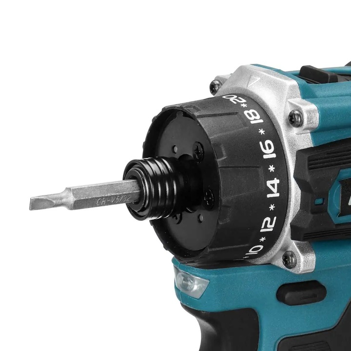 Vezeték nélküli elektromos csavarhúzó, 18V, 280 Nm, LED-del, piros