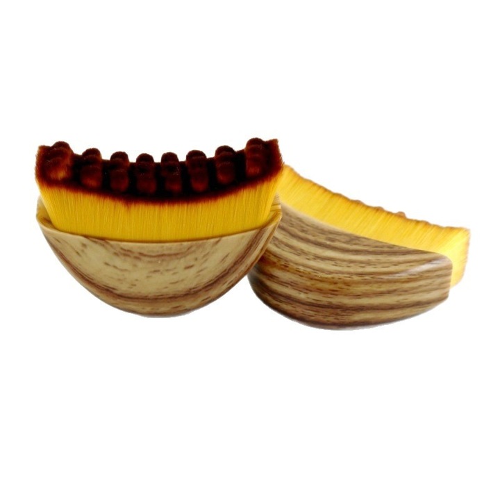 Perie faciala pentru masaj, conturare si sculptare, roz, pentru toate tipurile de ten