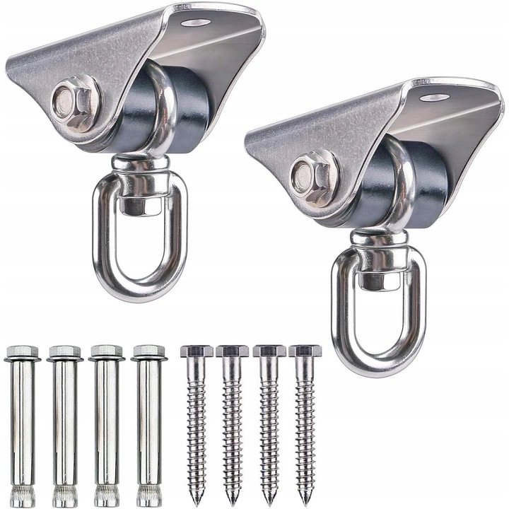 Hamac si leagan, Inox, suport rotativ 360, capacitate 725 kg, set montaj inclus