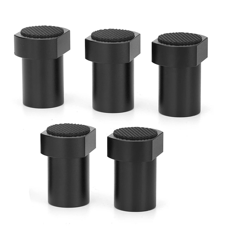 Set 5 cleme fixare pentru banc, eliberare rapidă, 20 mm, antiderapante, verde/mov, dimensiune 2, 8x3, 5 cm
