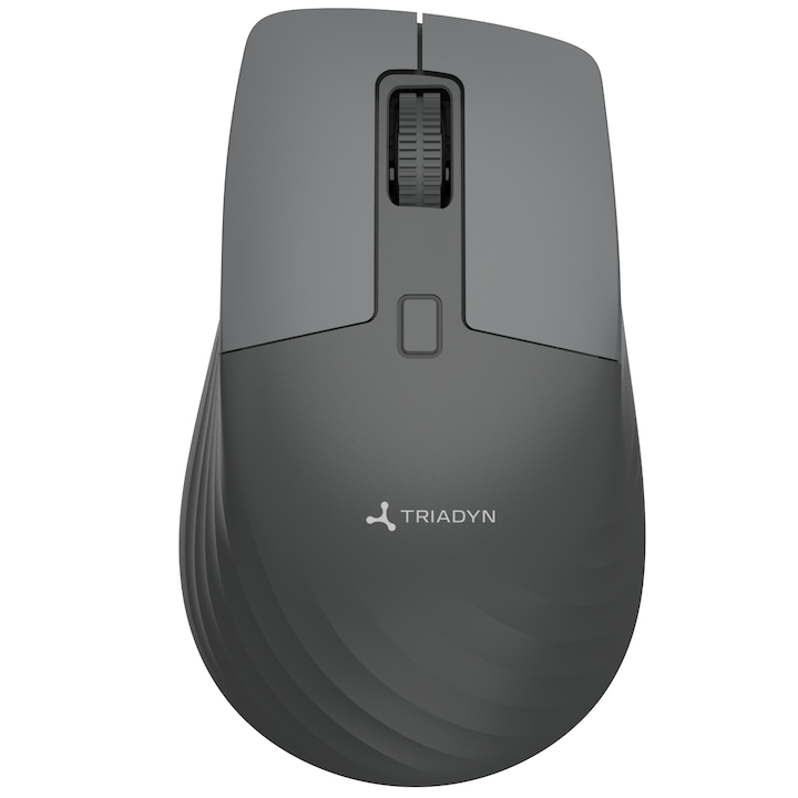 Mouse wireless pentru birou Triadyn THALASSA, Bluetooth, 2.4 GHz, 4 Butoane, 1600 DPI, gri
