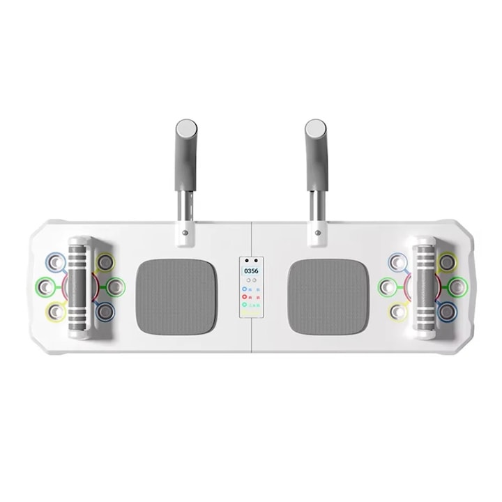 Placă pentru flotari portabilă, contor inteligent, alb, 59x31x11cm