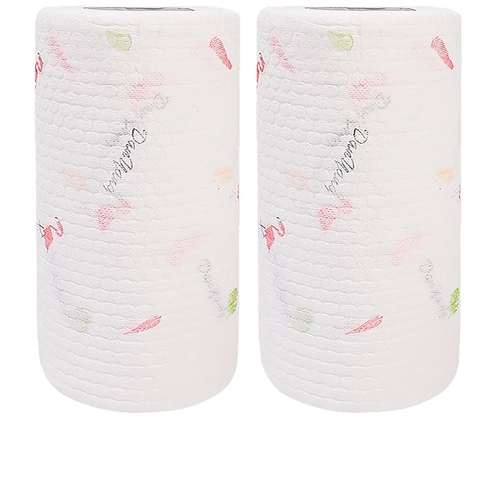 Tisztítószivacsok, 200 db-os készlet, környezetbarát anyag, újrafelhasználható, színes, 20x20cm