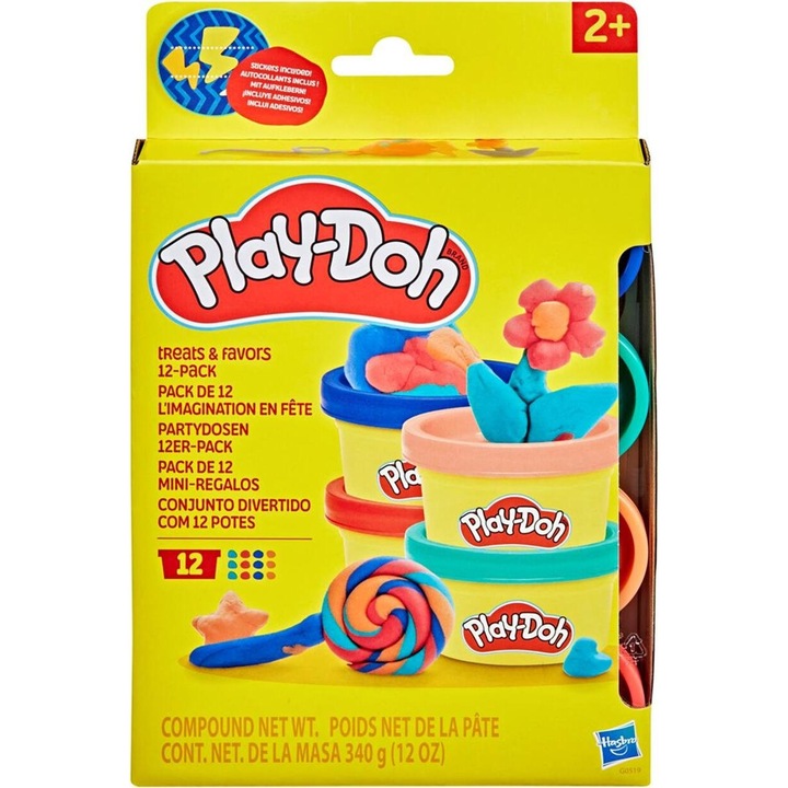 Set 12 piese Play-Doh, Hasbro, culori variate, 30x20cm