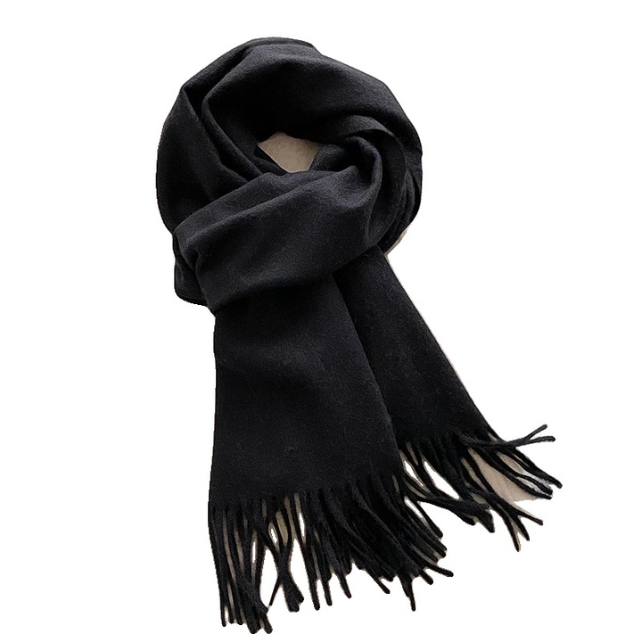 Esarfa din lana si poliester, design modern, 30x180 cm, multicolor