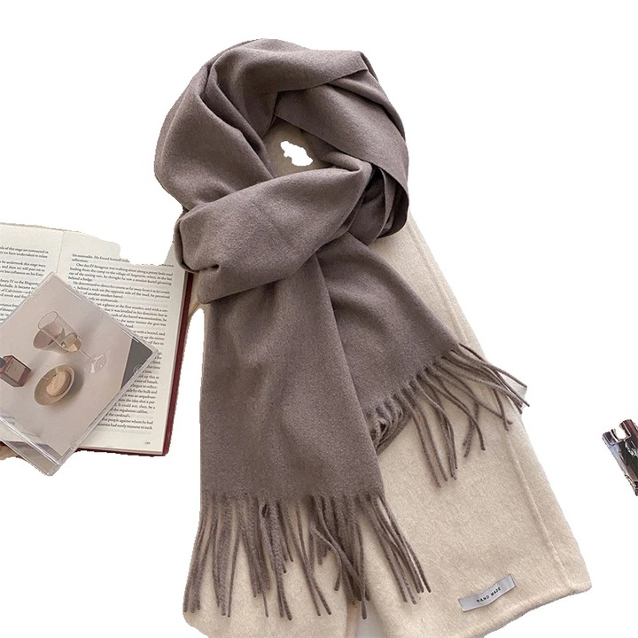 Esarfa, design modern, lana si poliester, 30x180 cm, multicolor